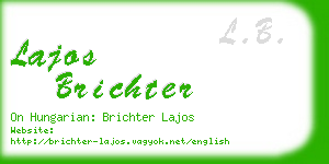 lajos brichter business card